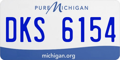 MI license plate DKS6154