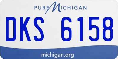 MI license plate DKS6158