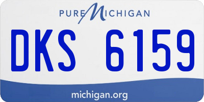 MI license plate DKS6159