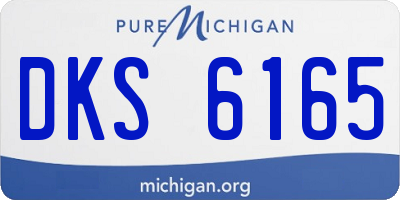 MI license plate DKS6165