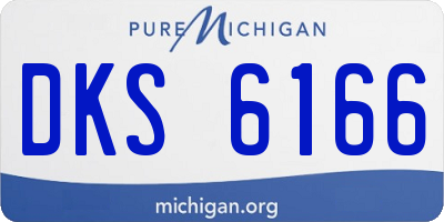MI license plate DKS6166
