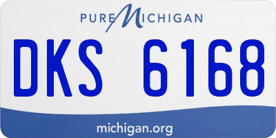MI license plate DKS6168