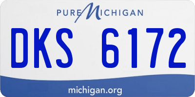 MI license plate DKS6172