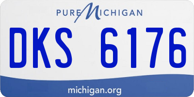 MI license plate DKS6176