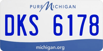 MI license plate DKS6178