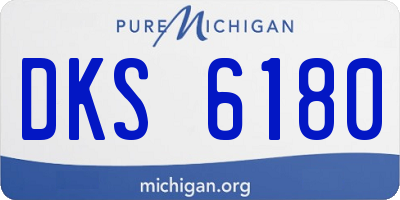 MI license plate DKS6180