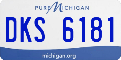 MI license plate DKS6181