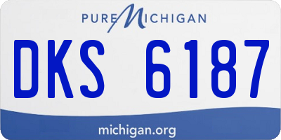 MI license plate DKS6187