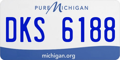 MI license plate DKS6188