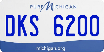 MI license plate DKS6200
