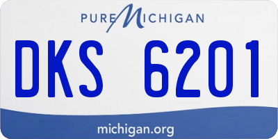 MI license plate DKS6201