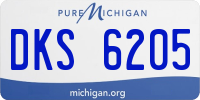 MI license plate DKS6205