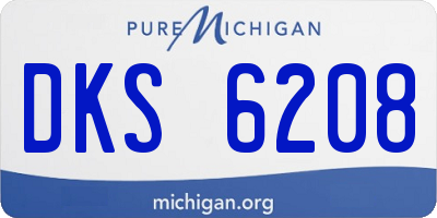 MI license plate DKS6208