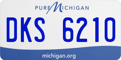 MI license plate DKS6210