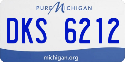 MI license plate DKS6212
