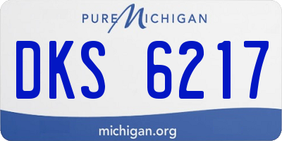 MI license plate DKS6217