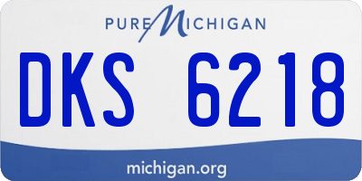 MI license plate DKS6218