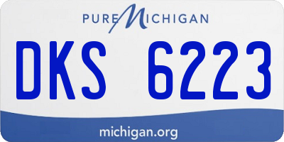 MI license plate DKS6223