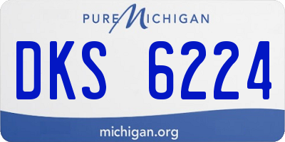 MI license plate DKS6224