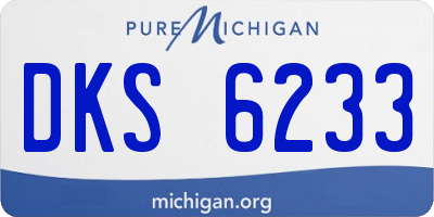 MI license plate DKS6233