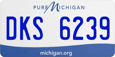 MI license plate DKS6239