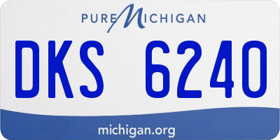 MI license plate DKS6240