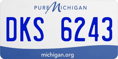 MI license plate DKS6243