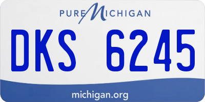 MI license plate DKS6245