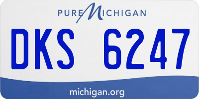 MI license plate DKS6247