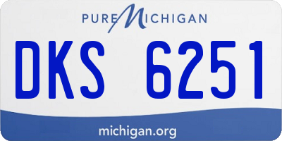 MI license plate DKS6251