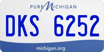 MI license plate DKS6252