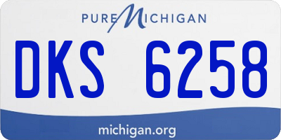 MI license plate DKS6258