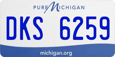 MI license plate DKS6259