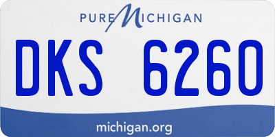 MI license plate DKS6260