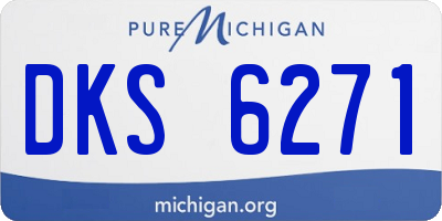 MI license plate DKS6271