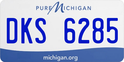 MI license plate DKS6285