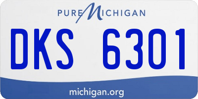 MI license plate DKS6301