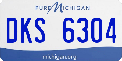 MI license plate DKS6304
