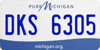 MI license plate DKS6305