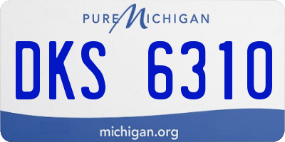 MI license plate DKS6310