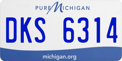 MI license plate DKS6314