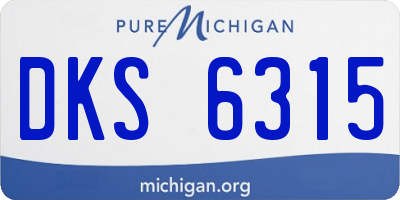 MI license plate DKS6315