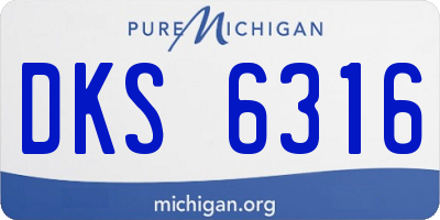 MI license plate DKS6316