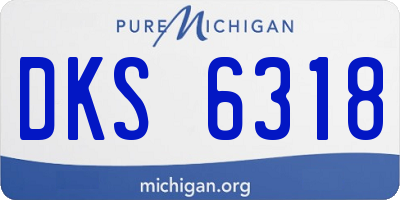MI license plate DKS6318