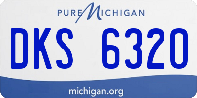 MI license plate DKS6320