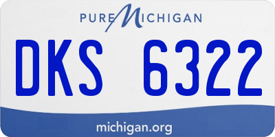 MI license plate DKS6322