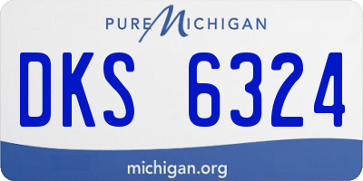 MI license plate DKS6324
