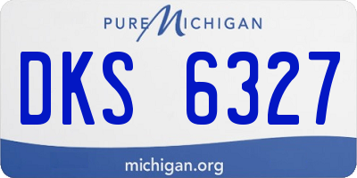 MI license plate DKS6327