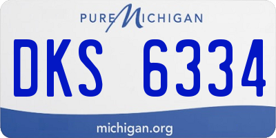 MI license plate DKS6334