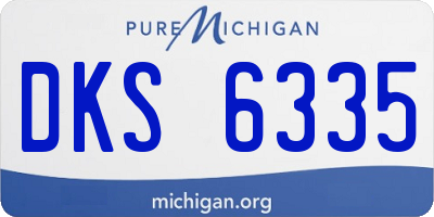 MI license plate DKS6335
